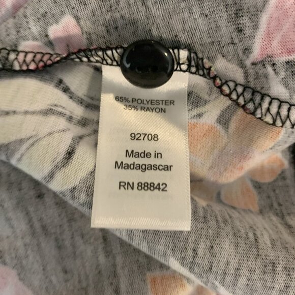 Woman Within Womens Maxi Dress 1X 22 24 Sleeveless Tropical Floral Pink Pleated - Picture 9 of 13